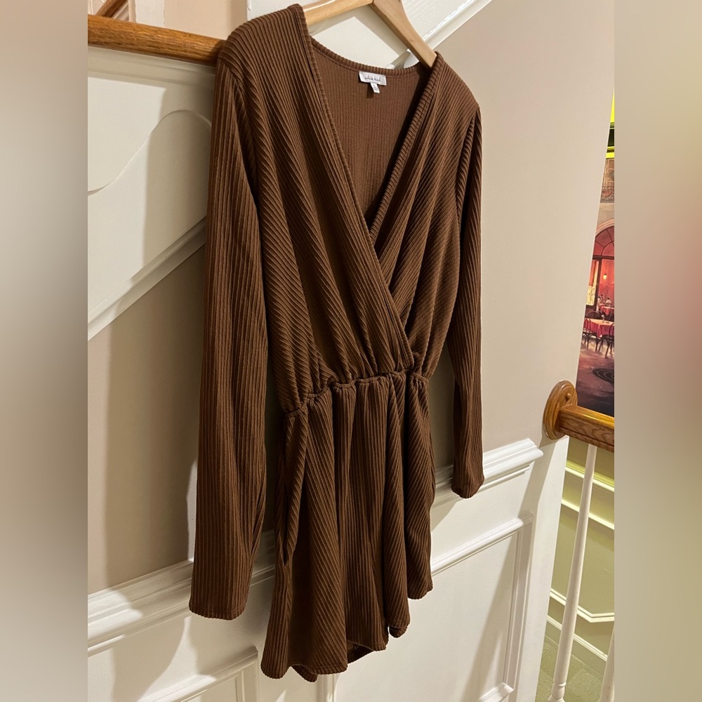 White Birch Ribbed Romper - Picture 2 of 9